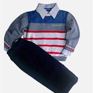 Calvin Klein 18 Mo.Toddler Boy 3 pc Crew Neck Sweater Set